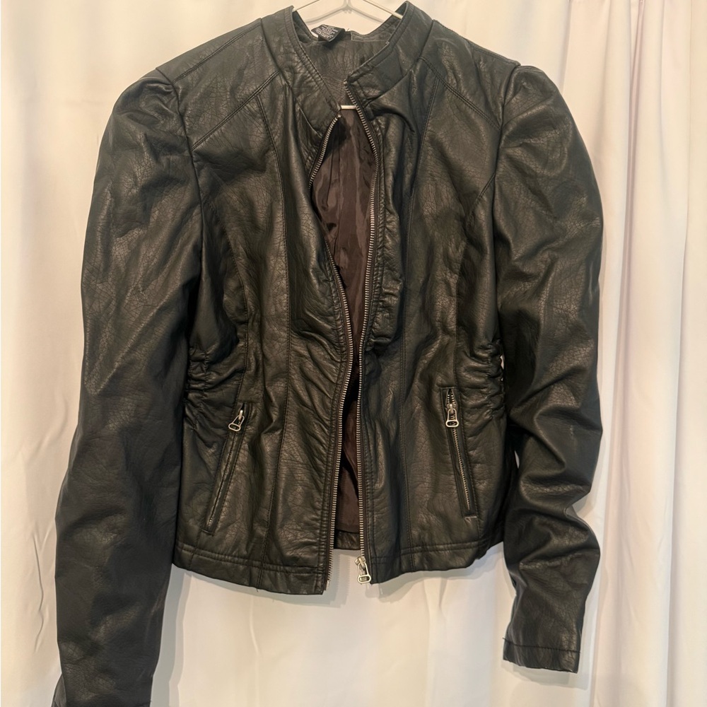 Rue21 Women’s Leather Bomber Jacket